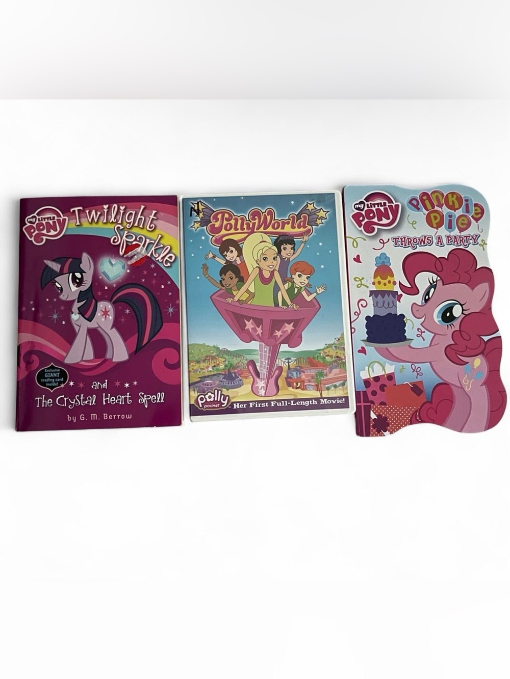 Y2K My Little Pony Pinkie Pie Twilight Sparkle PonyWorld DVD Book Bundle